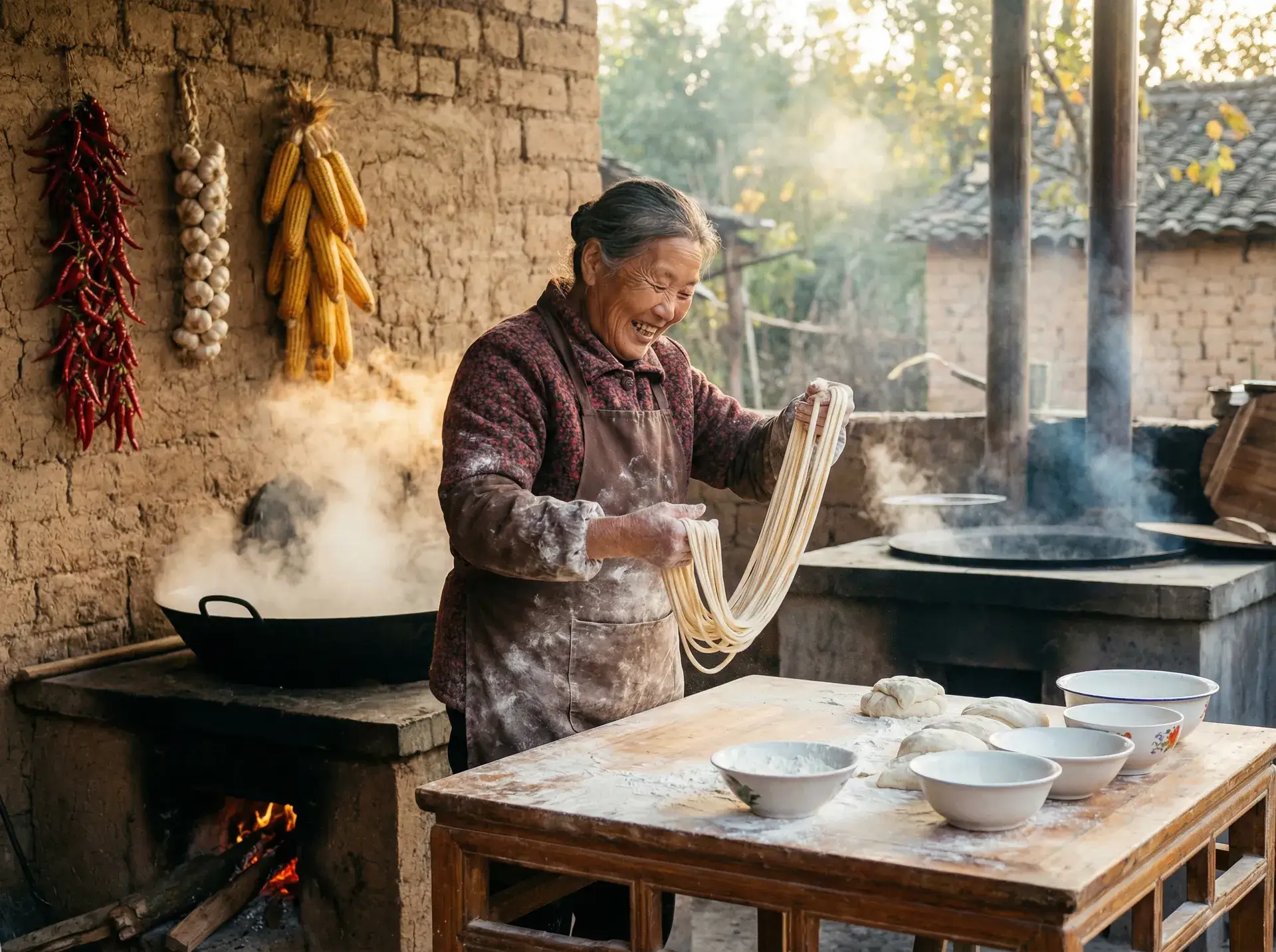 农家大嫂手擀面 - 我和丈母娘十年战争 乡村美食